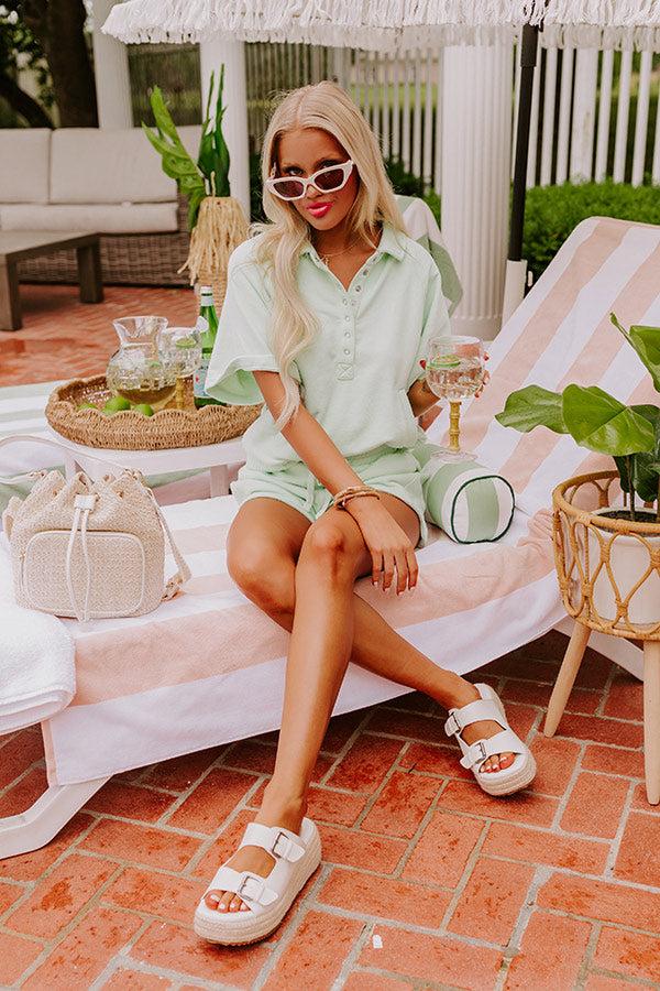 Impressions Casual Ease Sweatshirt In Mint