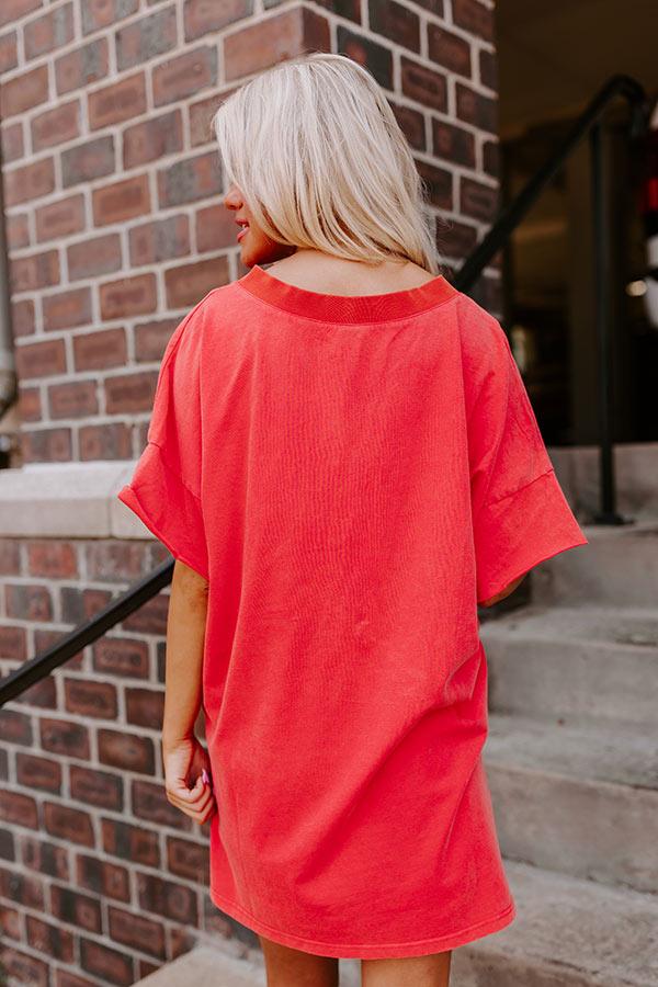 Impressions Casual Meetup Oversized Tee In Scarlet