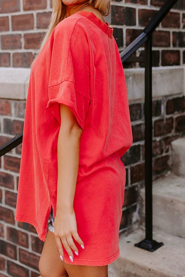 Impressions Casual Meetup Oversized Tee In Scarlet