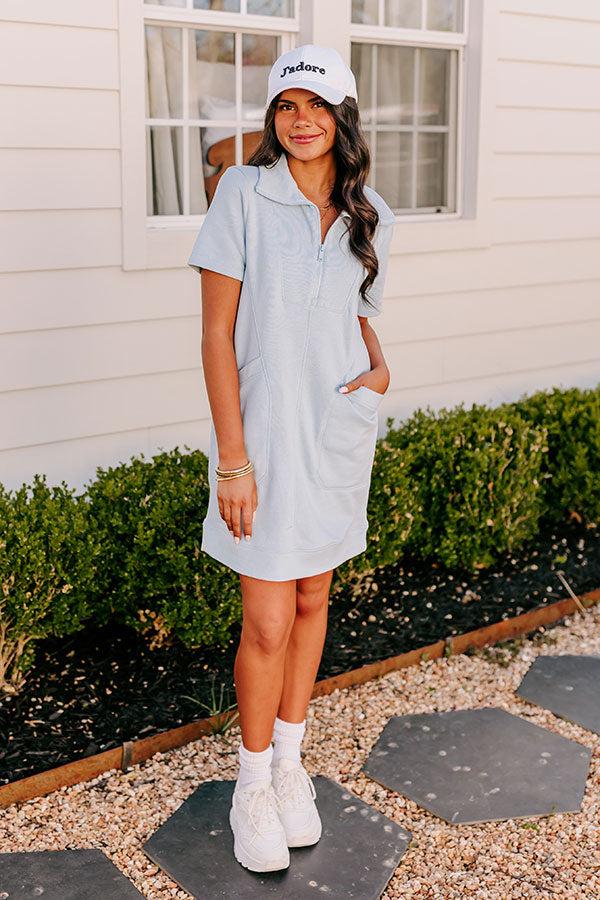 Impressions Casual Outing Mini Dress In Sky Blue