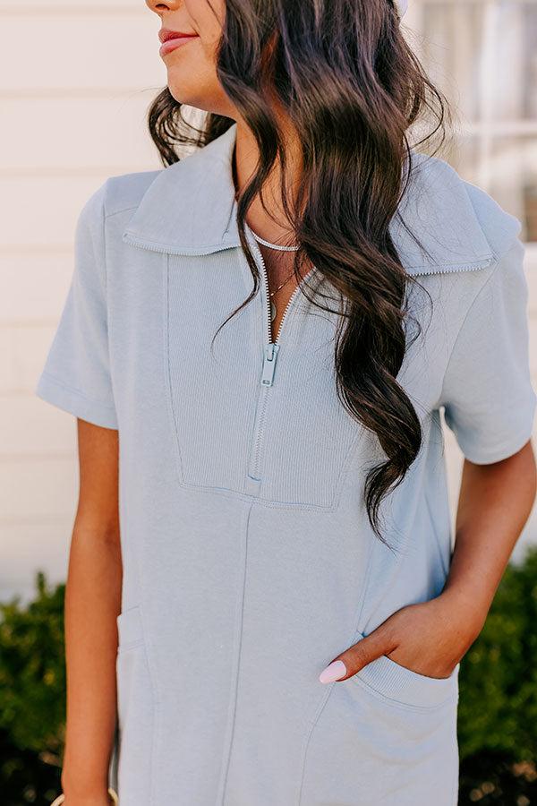 Impressions Casual Outing Mini Dress In Sky Blue
