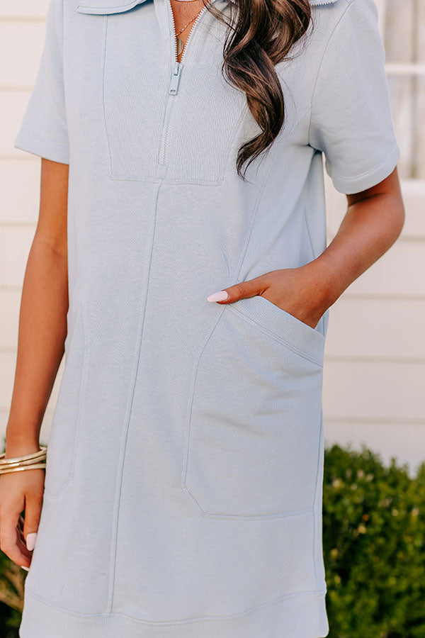 Impressions Casual Outing Mini Dress In Sky Blue