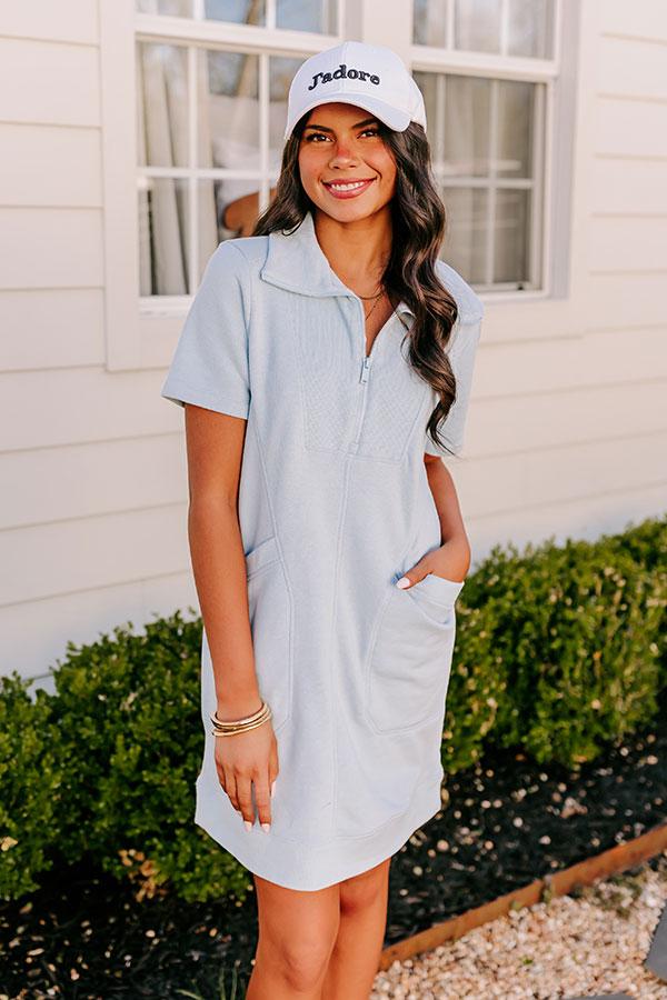 Impressions Casual Outing Mini Dress in Sky Blue