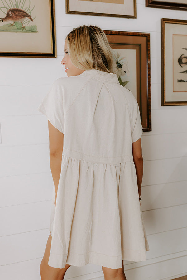 Impressions Casual Stroll Button Down Mini Dress