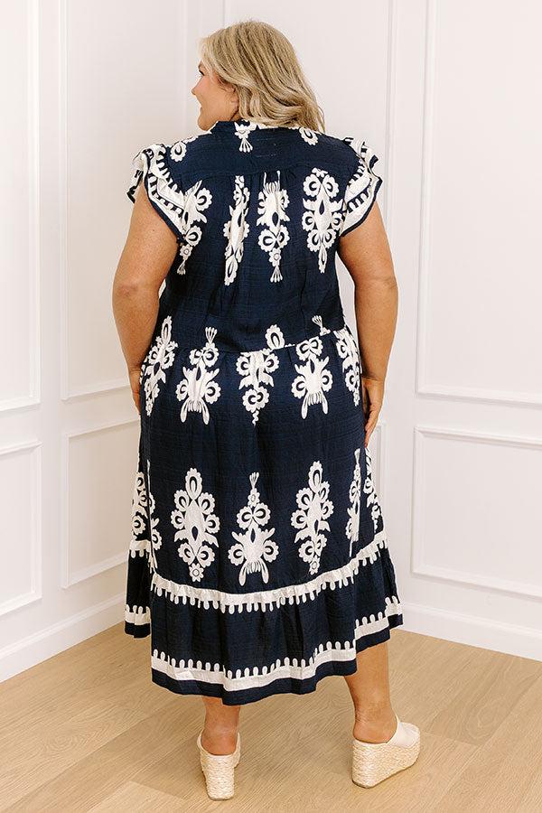 Impressions Catching Feelings Midi Dress Curves