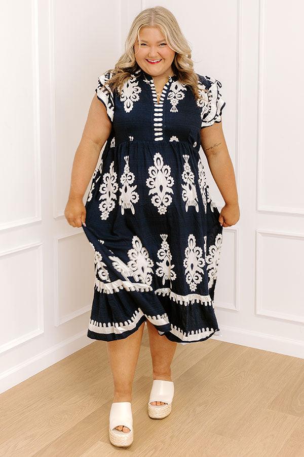 Impressions Catching Feelings Midi Dress Curves