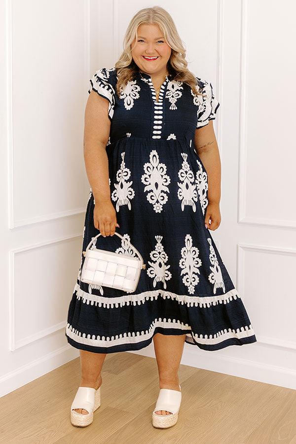 Impressions Catching Feelings Midi Dress Curves