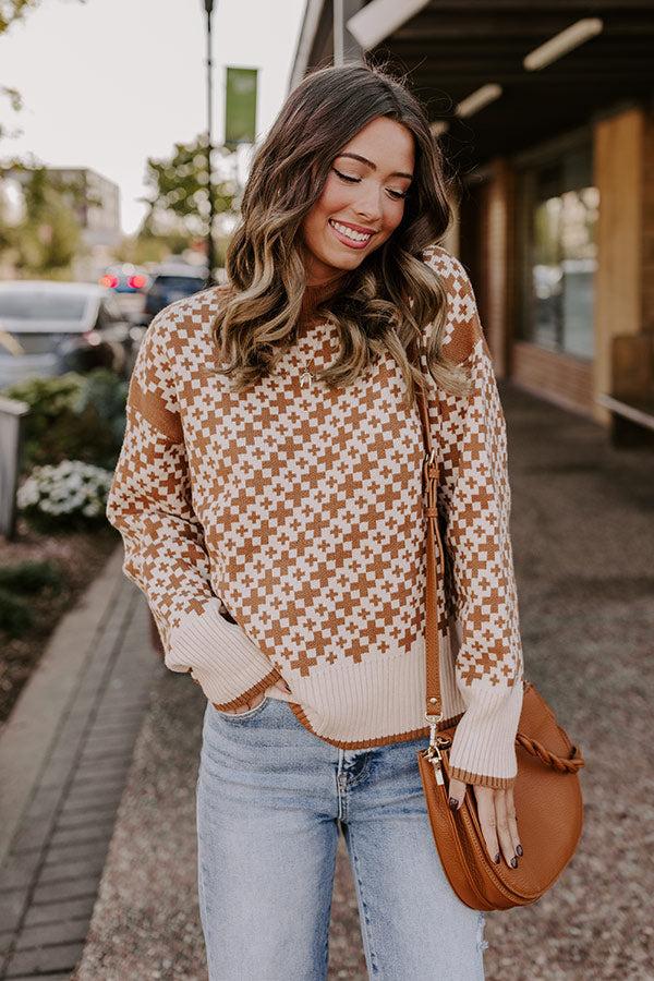 Impressions Chalet Chic Knit Sweater in Camel