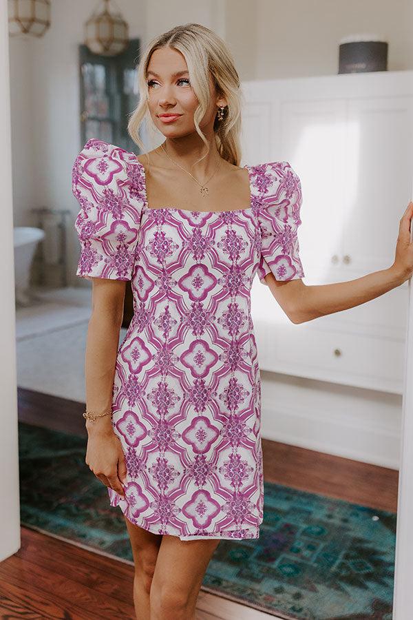 Impressions Champagne Charm Floral Mini Dress