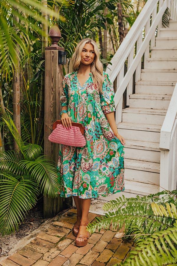 Impressions Chance Of A Lifetime Midi in Green