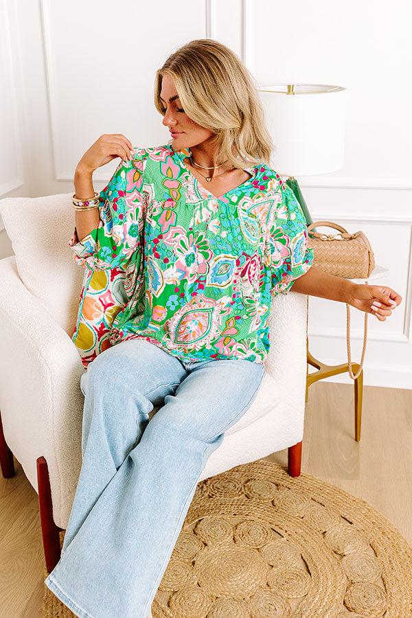 Impressions Chance Of A Lifetime Top in Green