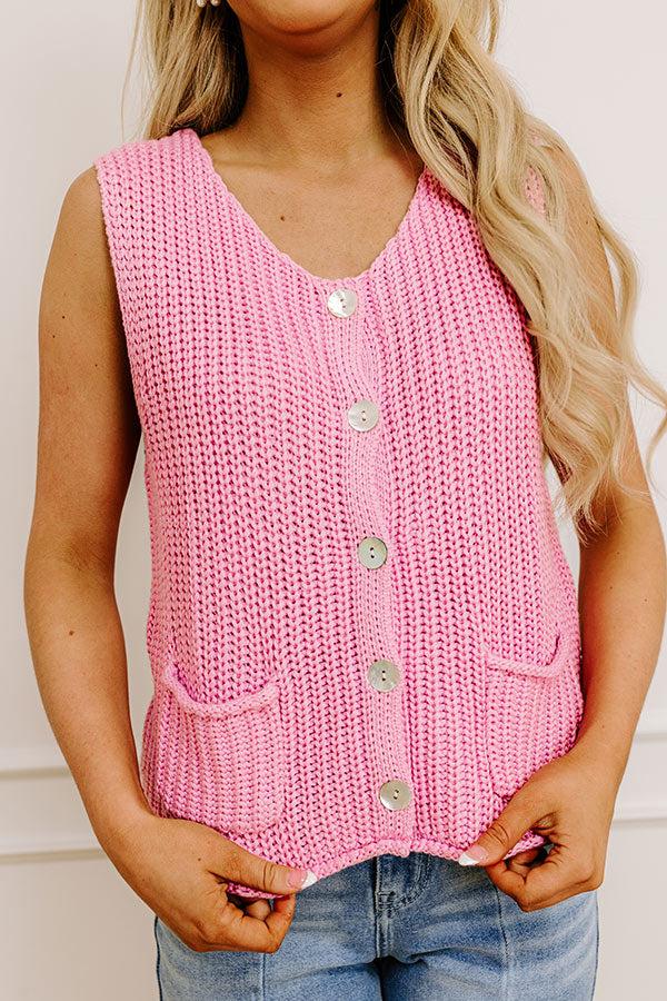 Impressions Charmed Feeling Knit Vest Top