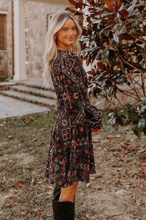 Impressions Charming Encounters Velvet Mini Dress