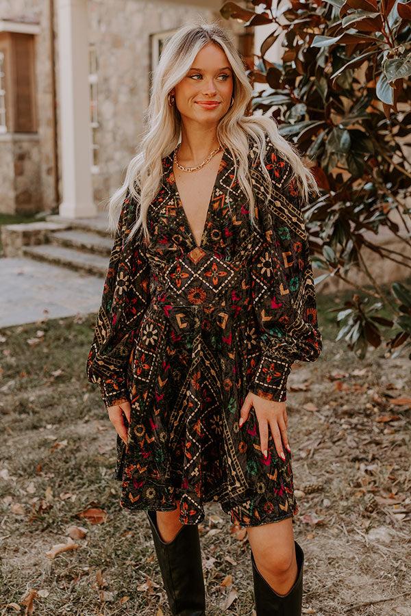 Impressions Charming Encounters Velvet Mini Dress