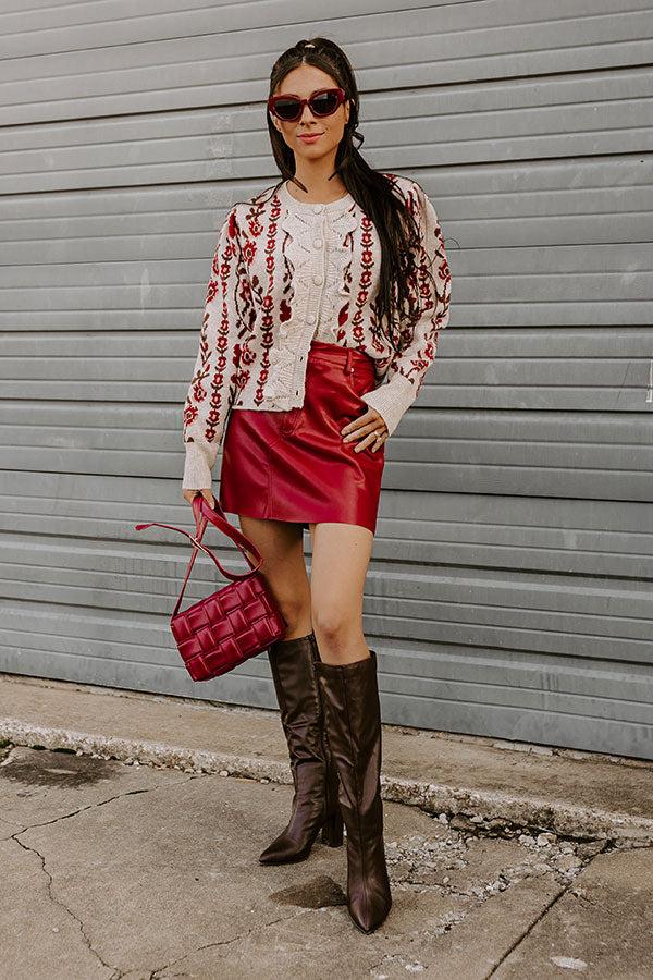 Impressions Charming Glance Floral Sweater