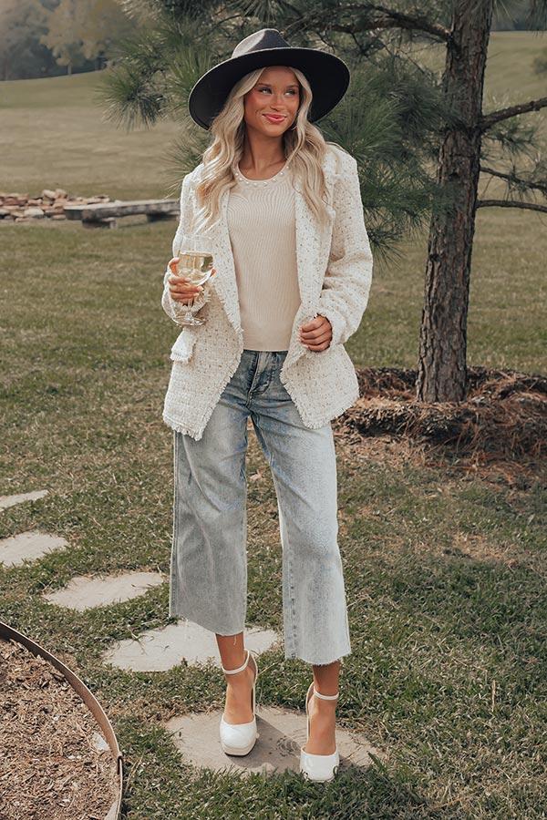 Impressions Charming Smile Tweed Blazer