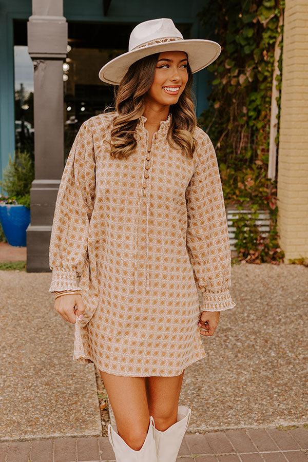 Impressions Chasing Sunsets Embroidered Mini Dress