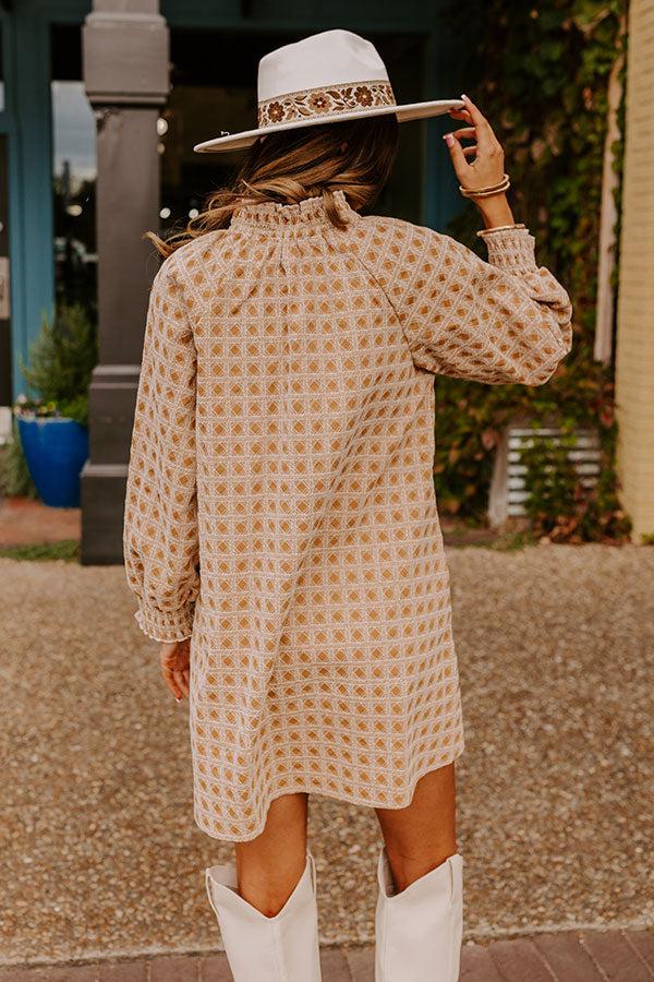 Impressions Chasing Sunsets Embroidered Mini Dress