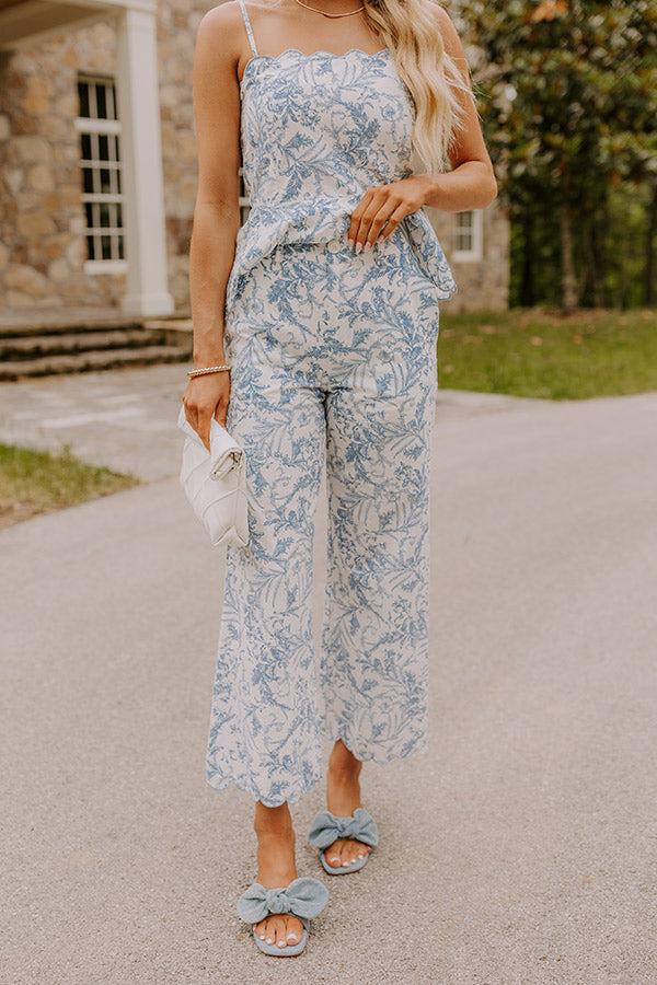 Impressions Chateau Charm Floral High Waist Pants