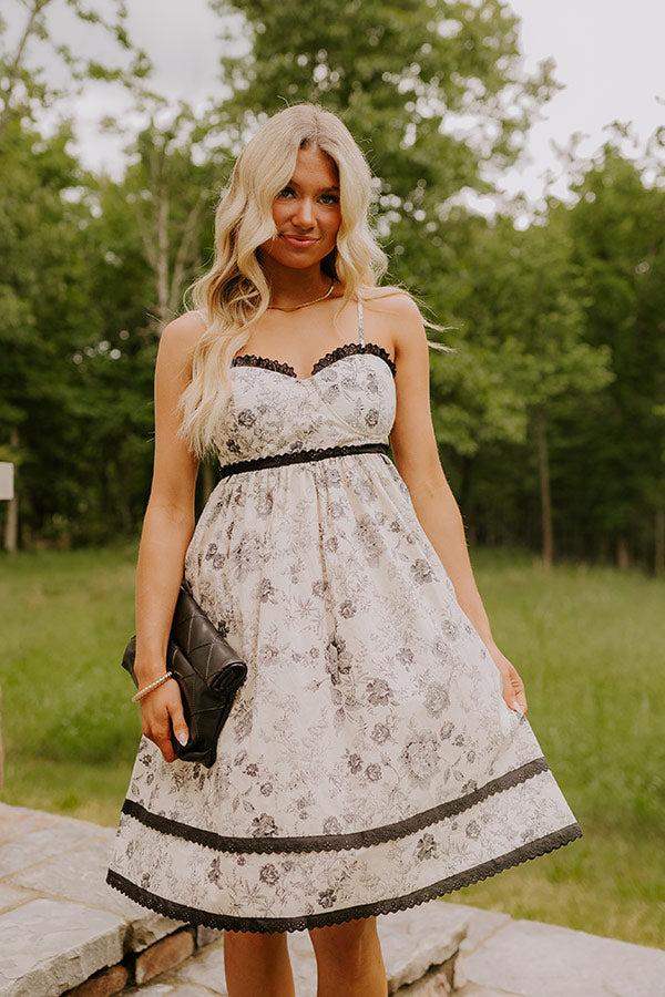 Impressions Chateau Stroll Floral Mini Dress