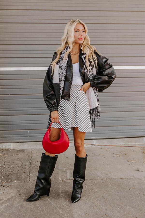 Impressions Check It Out High Waist Skort