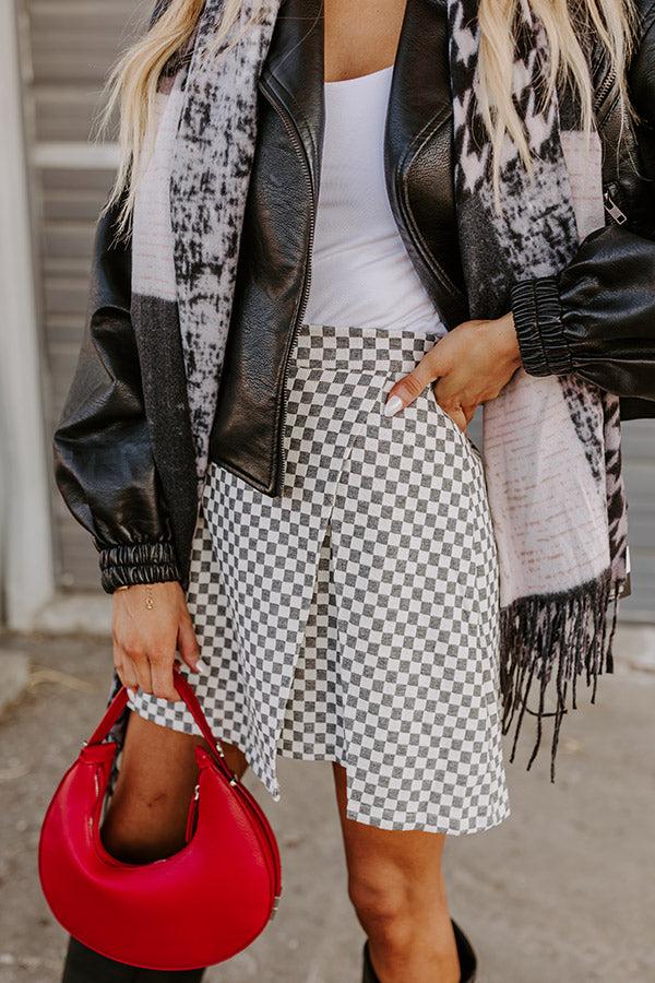 Impressions Check It Out High Waist Skort