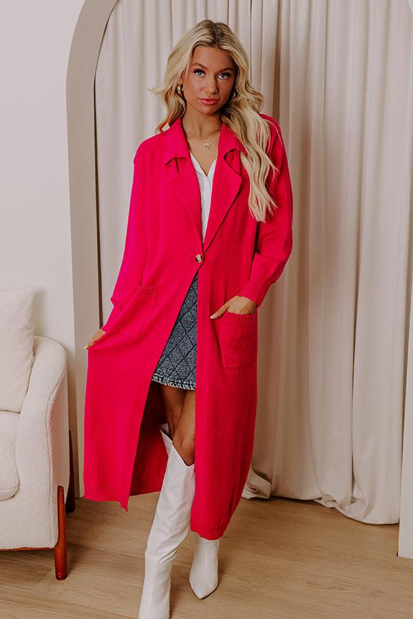 Impressions Chic A La Mode Knit Lightweight Coat