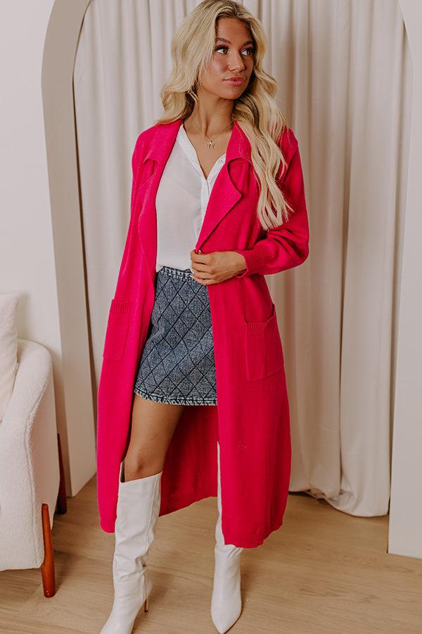 Impressions Chic A La Mode Knit Lightweight Coat