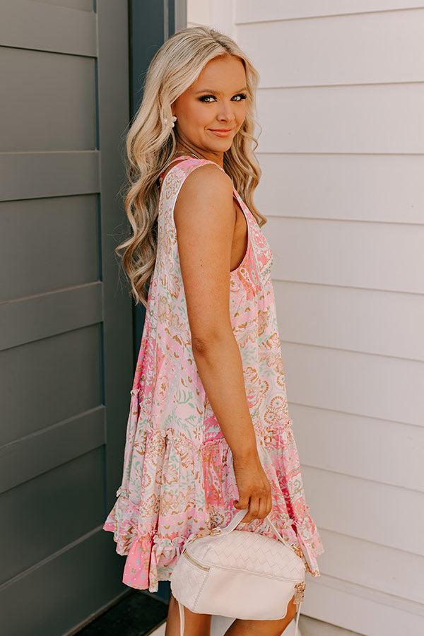 Impressions Chic And Serene Floral Mini Dress