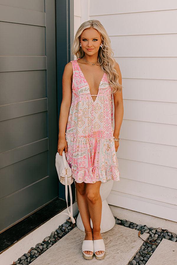 Impressions Chic And Serene Floral Mini Dress