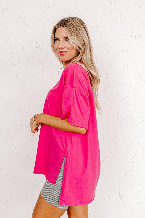 Impressions Chic And Sincere Shift Tee In Hot Pink
