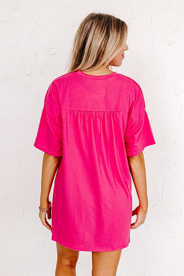 Impressions Chic And Sincere Shift Tee In Hot Pink