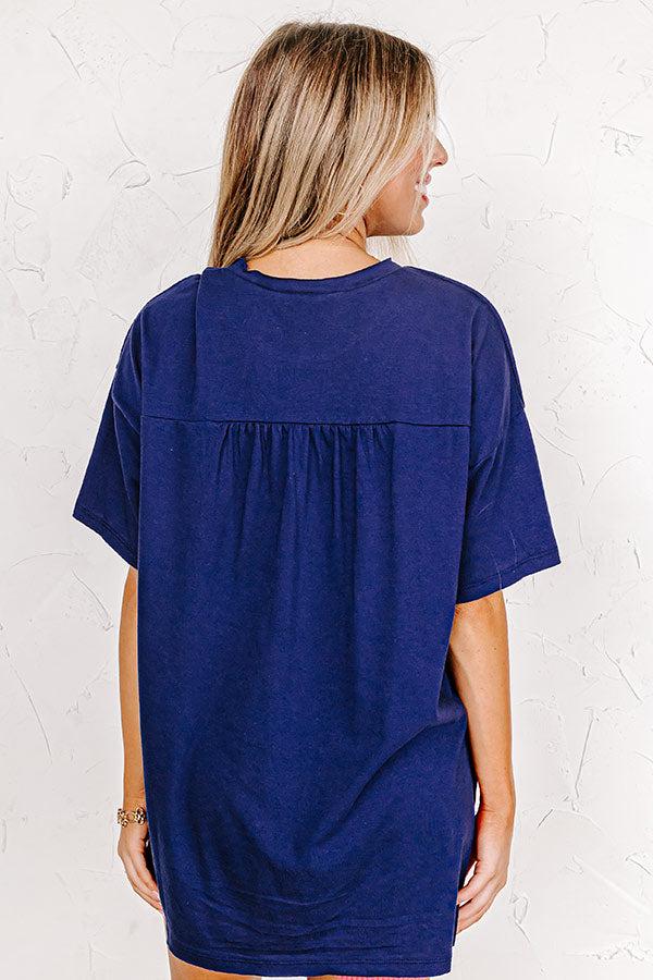 Impressions Chic And Sincere Shift Tee In Navy