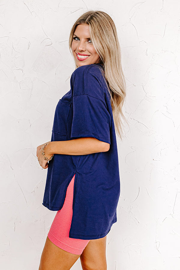 Impressions Chic And Sincere Shift Tee In Navy