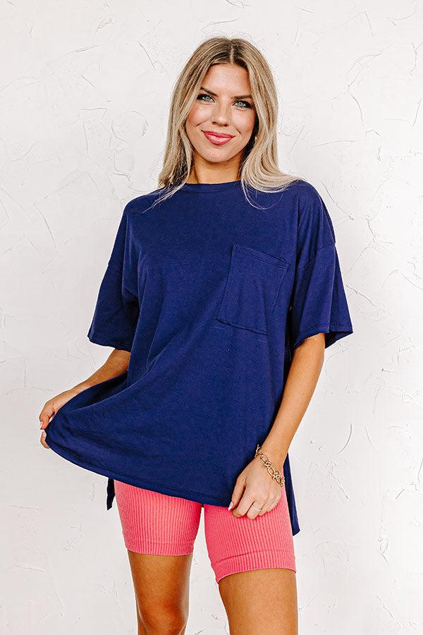 Impressions Chic And Sincere Shift Tee In Navy