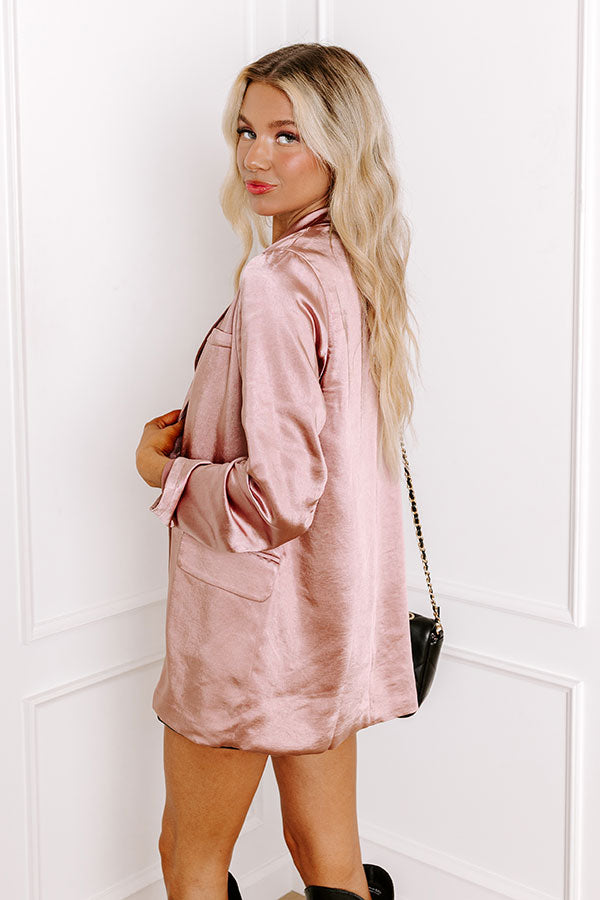 Impressions Chic Cityscape Satin Blazer