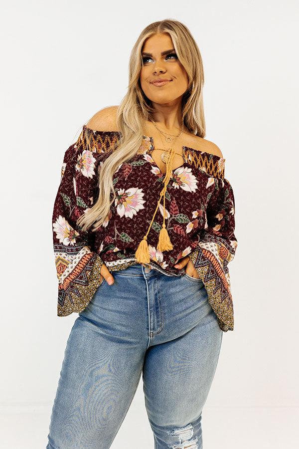 Impressions Chic Delights Floral Top Curves