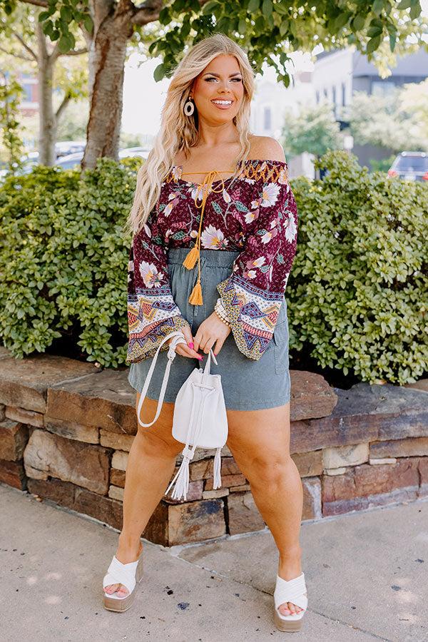 Impressions Chic Delights Floral Top Curves