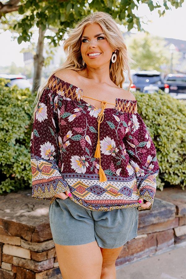 Impressions Chic Delights Floral Top Curves