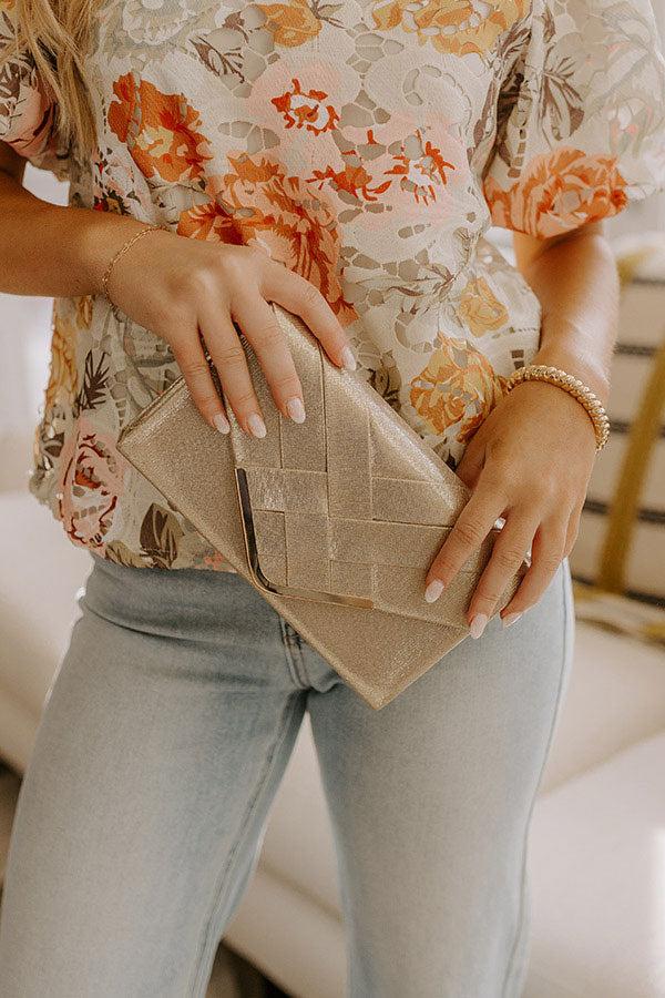 Impressions Chic Lifestyle Metallic Clutch