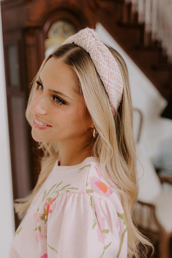 Impressions Chic Lifestyle Tweed Headband In Ivory