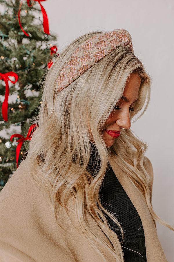 Impressions Chic Moment Tweed Headband In Pink