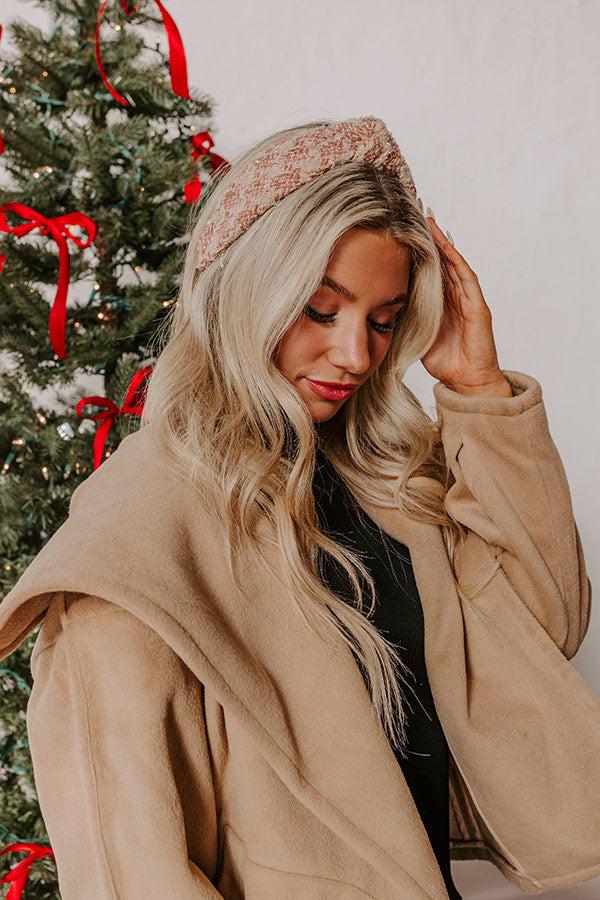 Impressions Chic Moment Tweed Headband in Pink