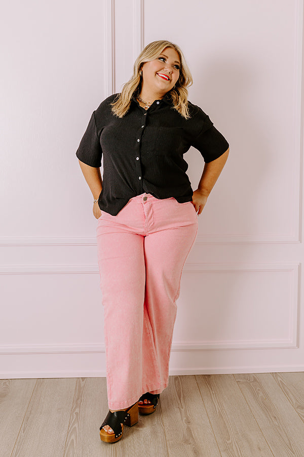 Impressions Chill Touch Button Up Top Curves