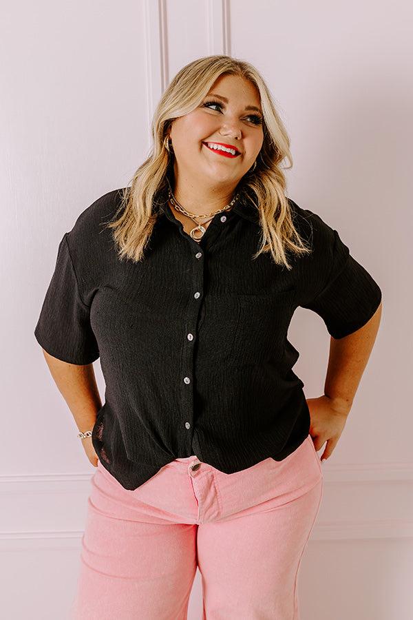 Impressions Chill Touch Button Up Top Curves