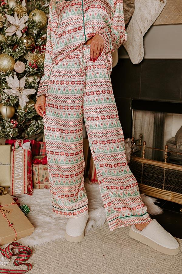 Impressions Christmas Morning Satin Pajama Pants