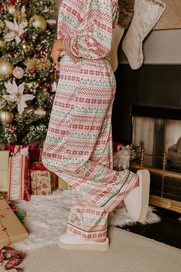 Impressions Christmas Morning Satin Pajama Pants