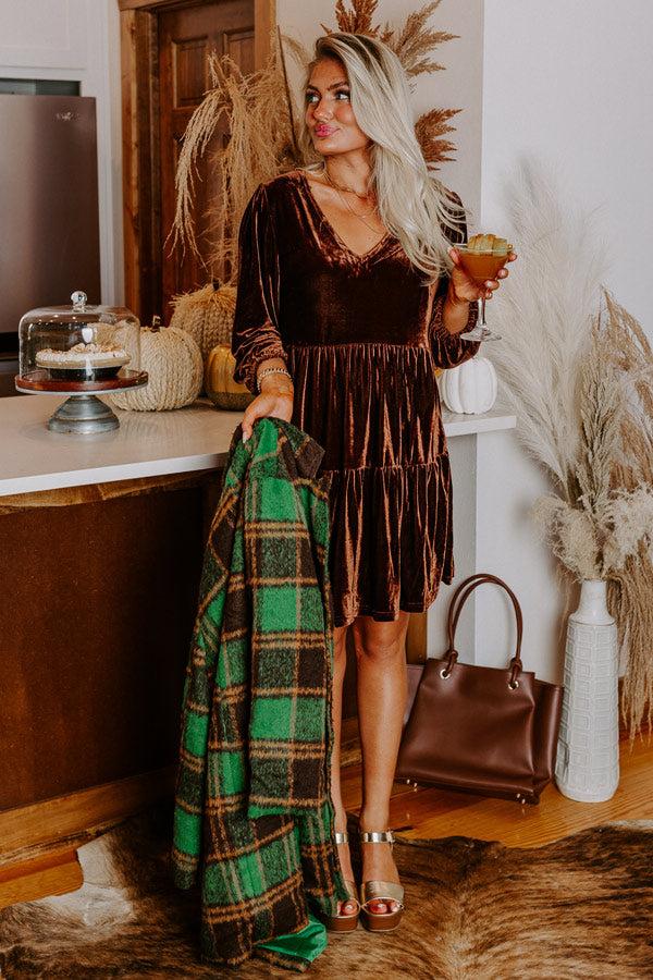 Impressions Cider Tasting Velvet Mini Dress