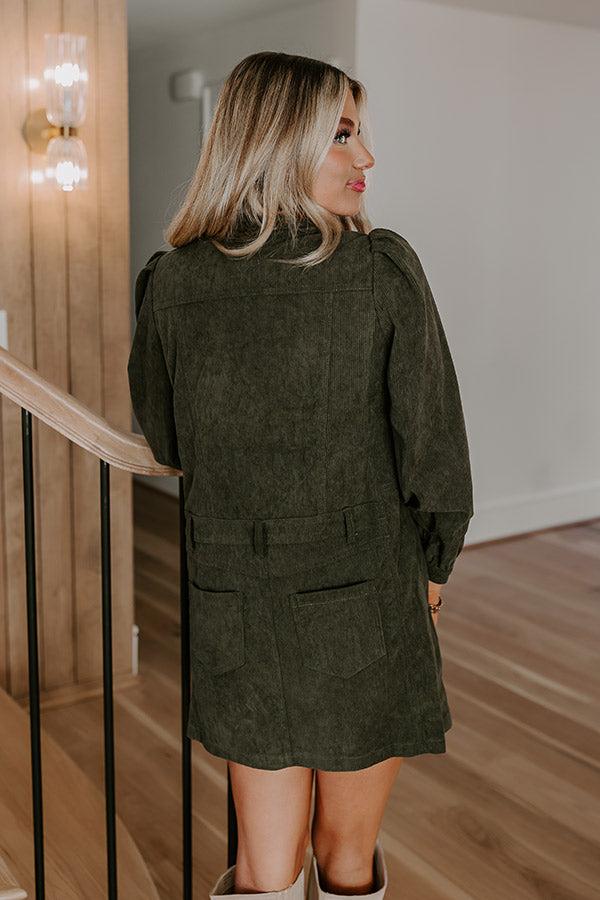 Impressions Cinnamon Lane Corduroy Mini Dress