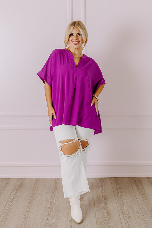 Impressions City Escape Shift Top In Orchid Curves